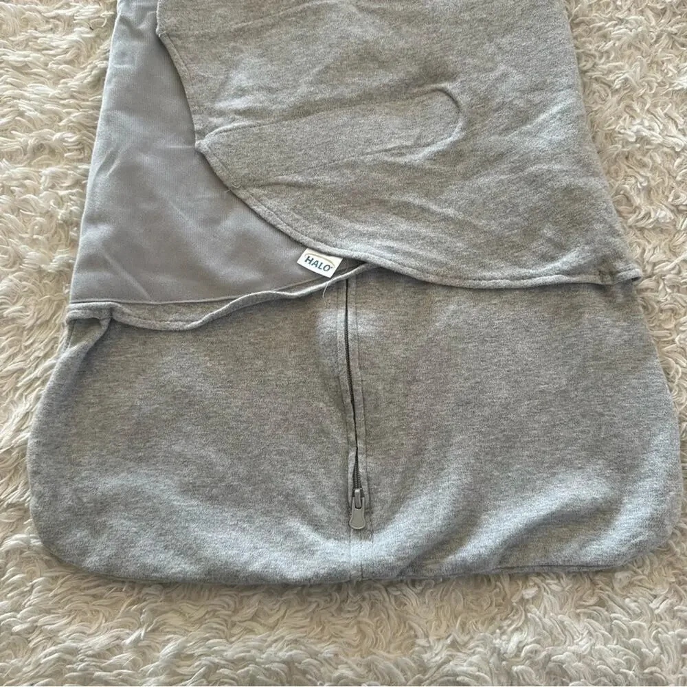 Halo SleepSack Swaddle Grey Size Newborn EUC